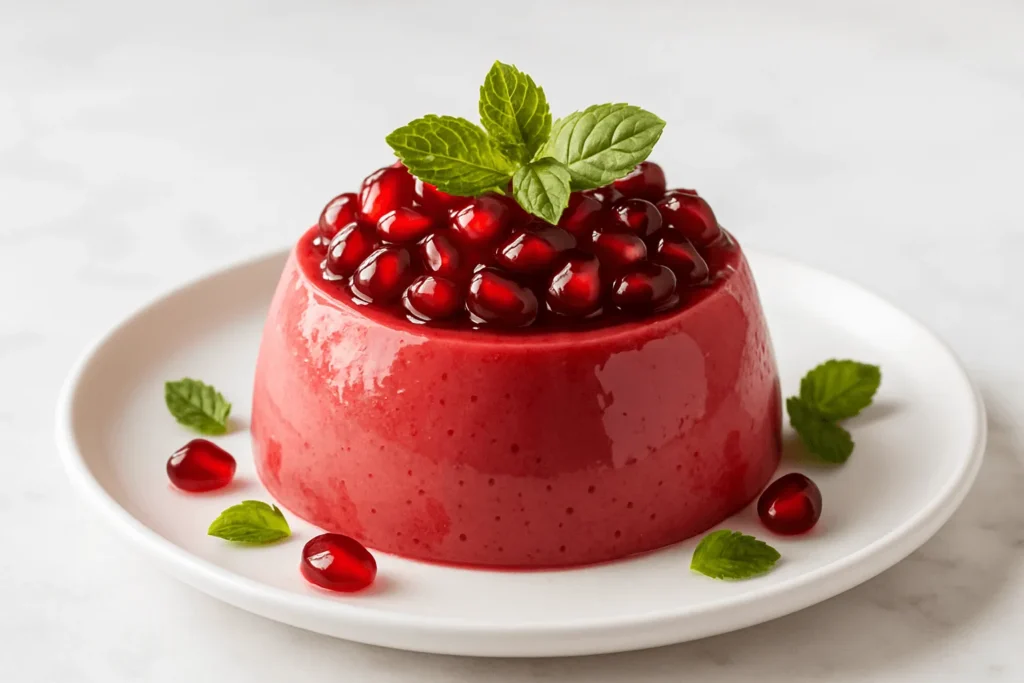 موس انار با دیزاین برگ نعنا