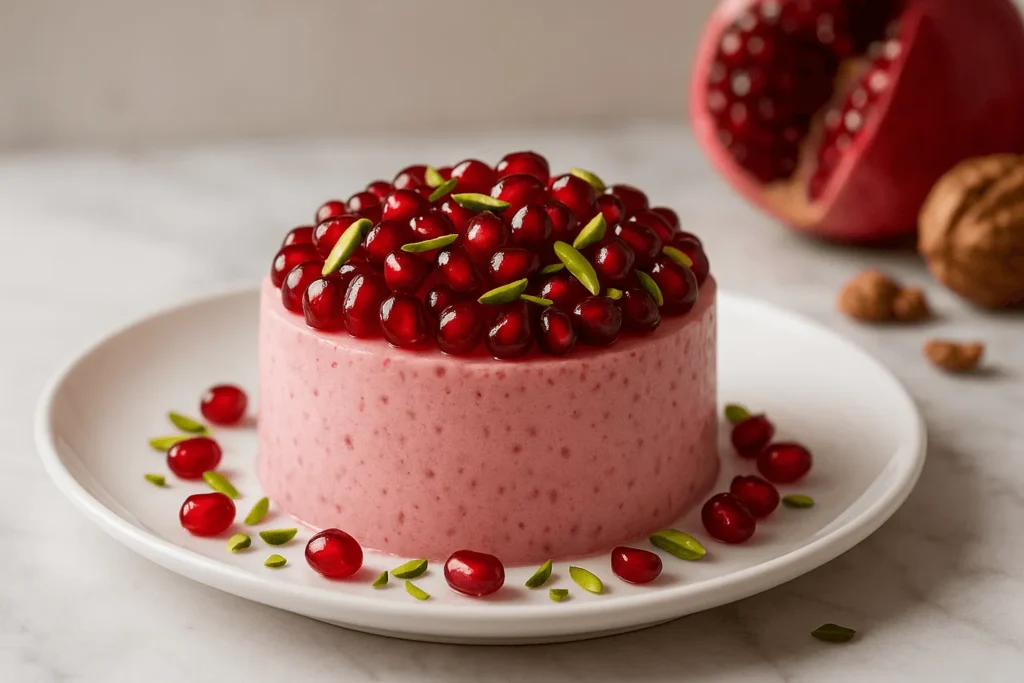 موس انار با دیزاین انار و پسته