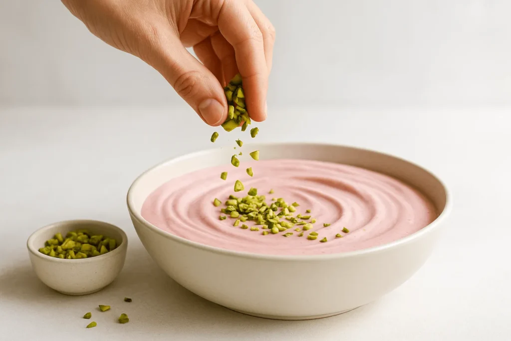 مرحله ششم: اضافه کردن خلال پسته