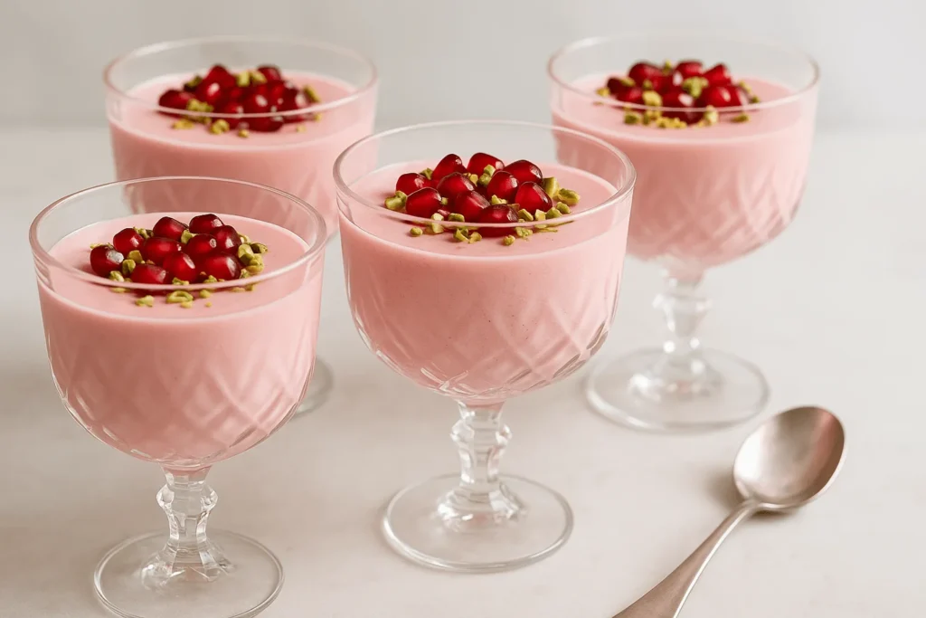 موس انار بدون قالب و در لیوان