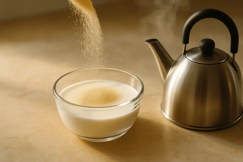 مرحله اول: آماده سازی ژلاتین