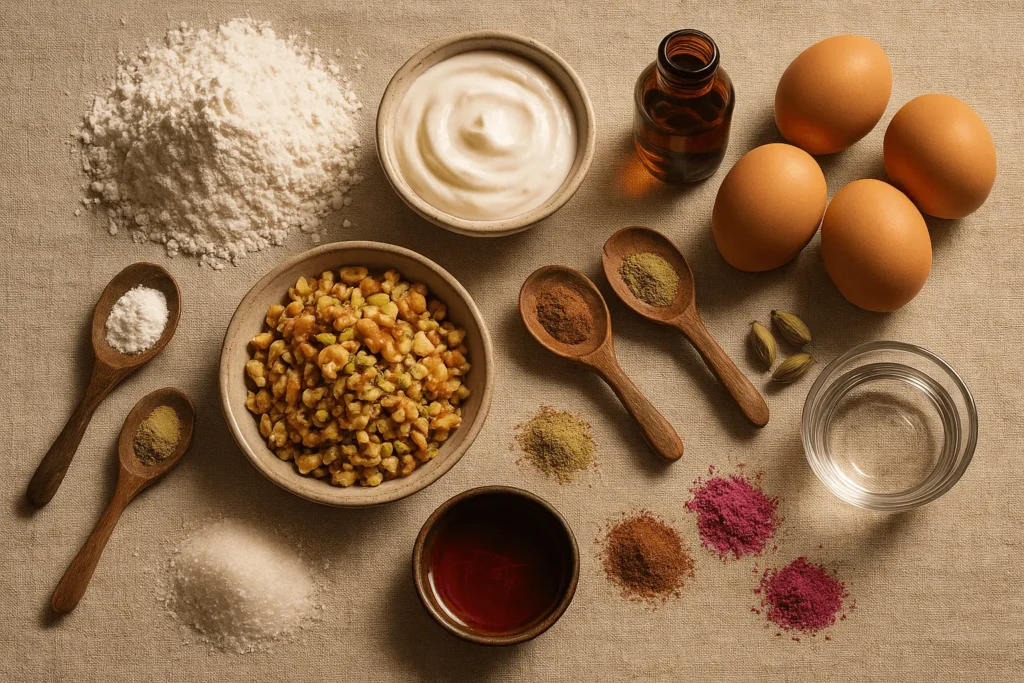 مواد لازم برای تهیه خاگینه مغزدار