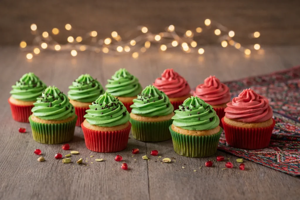 قدم دهم: تزئین نهایی کاپ کیک یلدایی