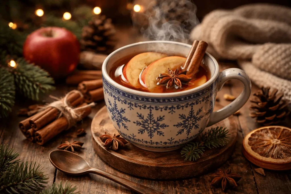 دمنوش سیب قرمز، به و دارچین