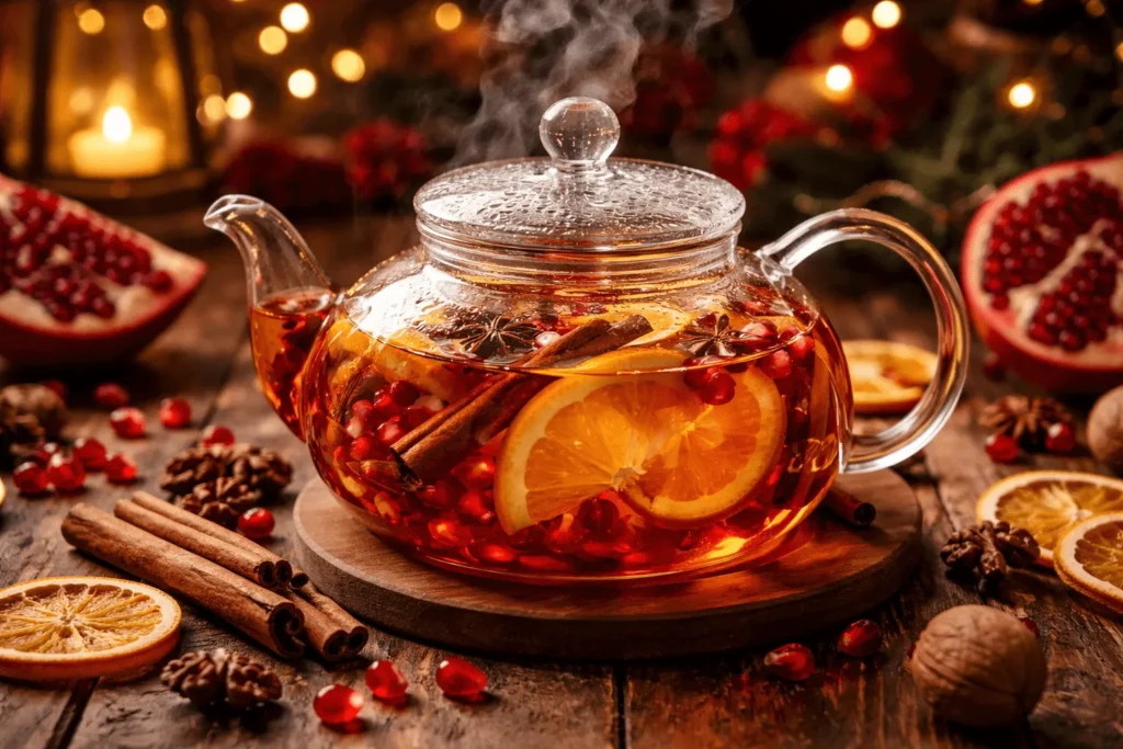 دمنوش انار و پرتقال