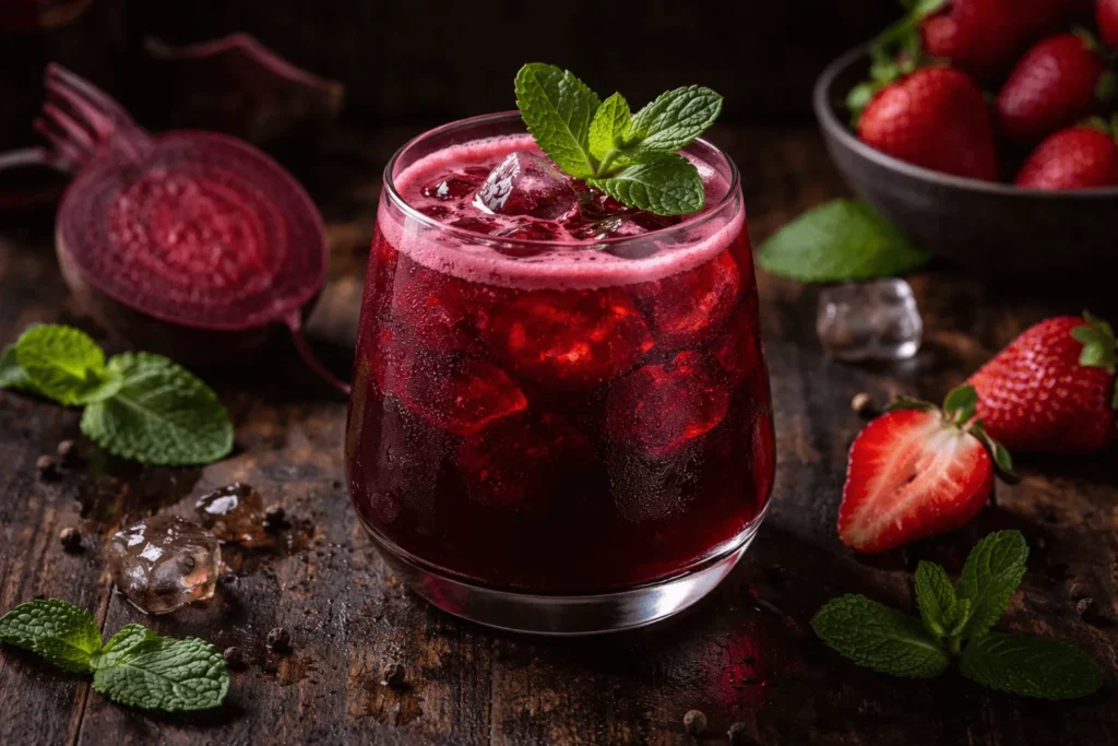 موکتل لبو و توت فرنگی