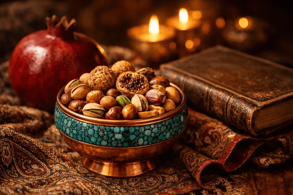 آجیل شب یلدا نماد برکت و همدلی است.