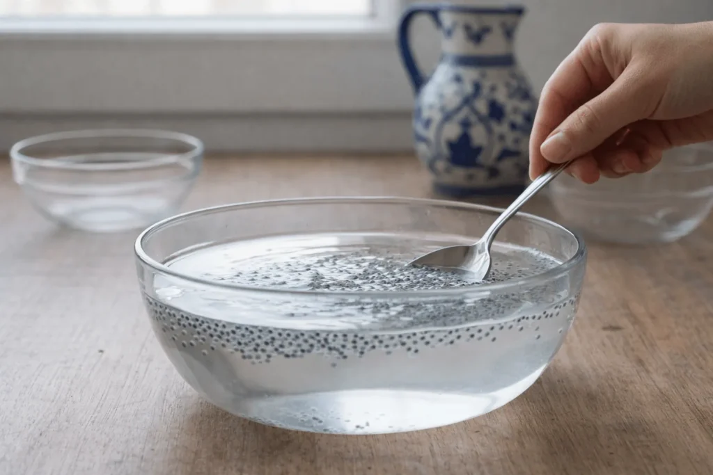 گام اول: خیس کردن تخم شربتی