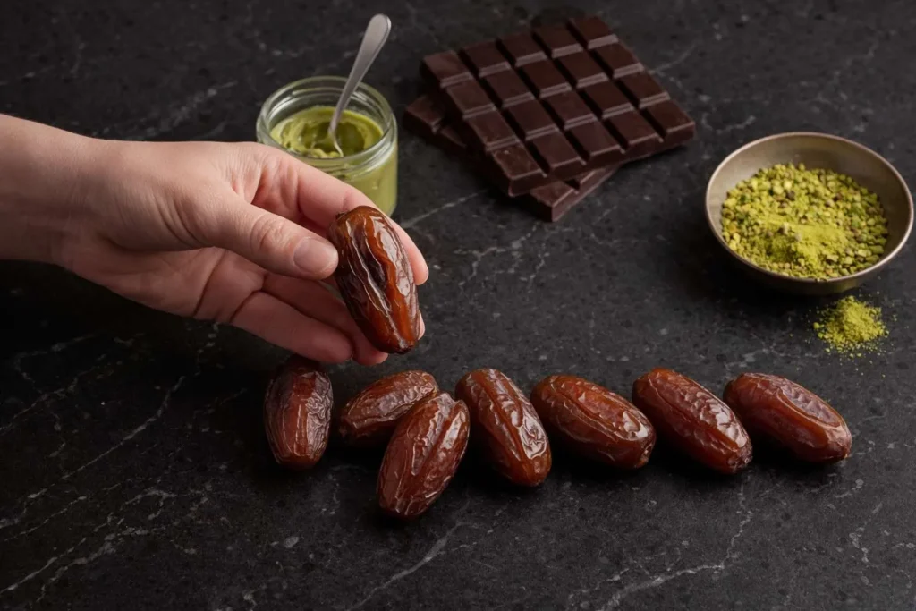 مرحله اول: آماده سازی خرما