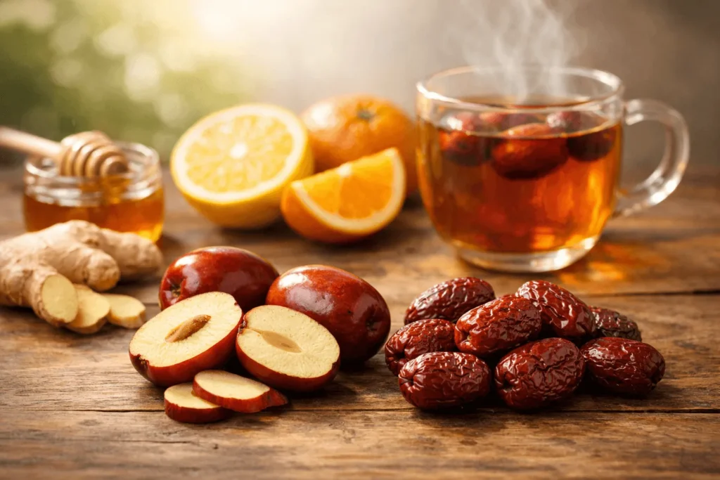 عناب سرشار از ویتامین‌ C است.