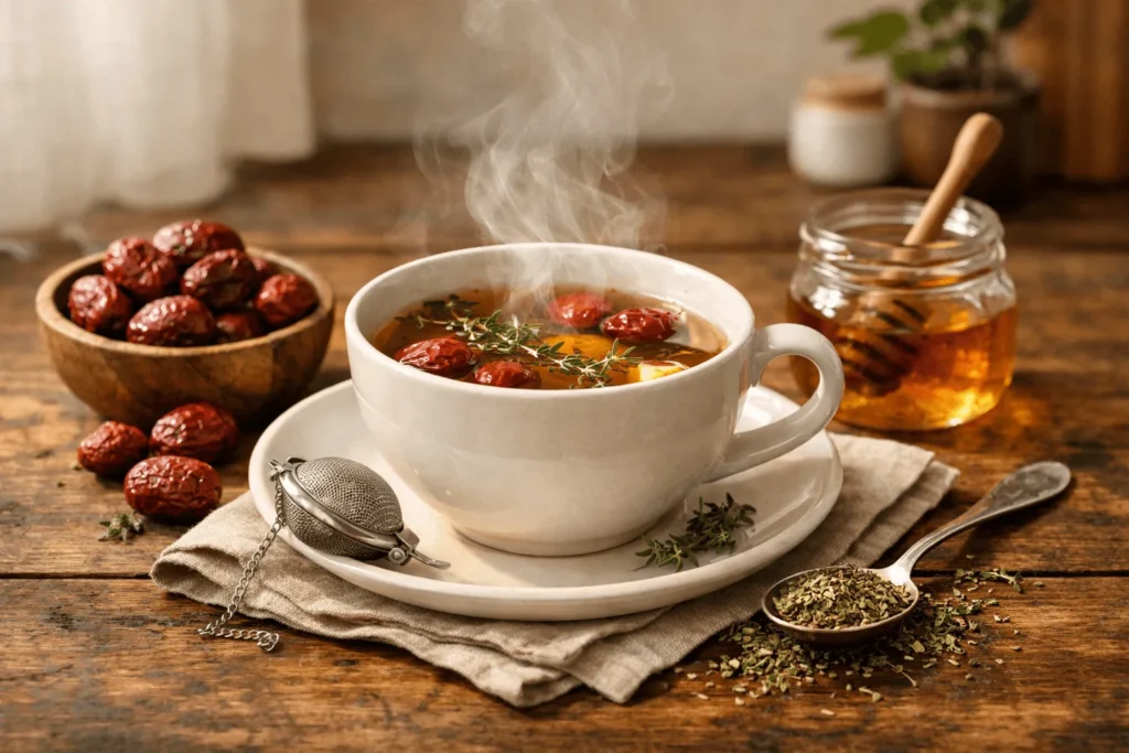 دمنوش عناب و آویشن برای سرماخوردگی