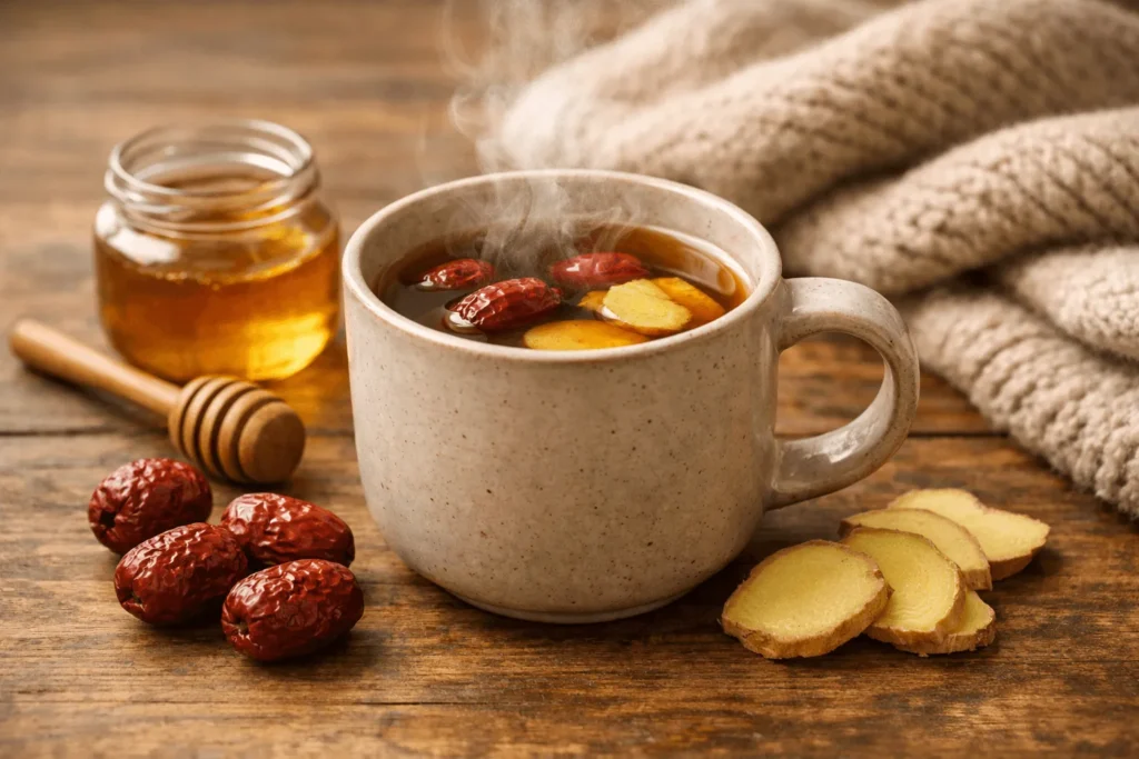 دمنوش عناب و زنجبیل برای سرماخوردگی