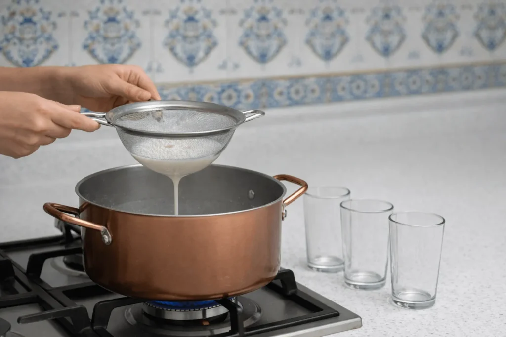 گام دوم: حل کردن نشاسته