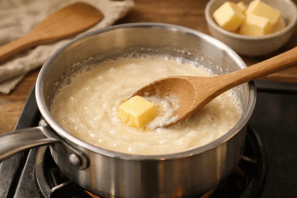 قدم دوم: قرار دادن قابلمه روی حرارت