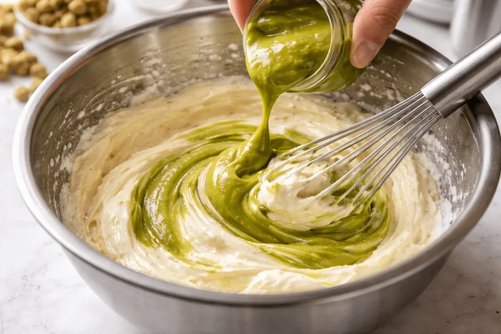 مرحله سوم: اضافه کردن کرم پسته