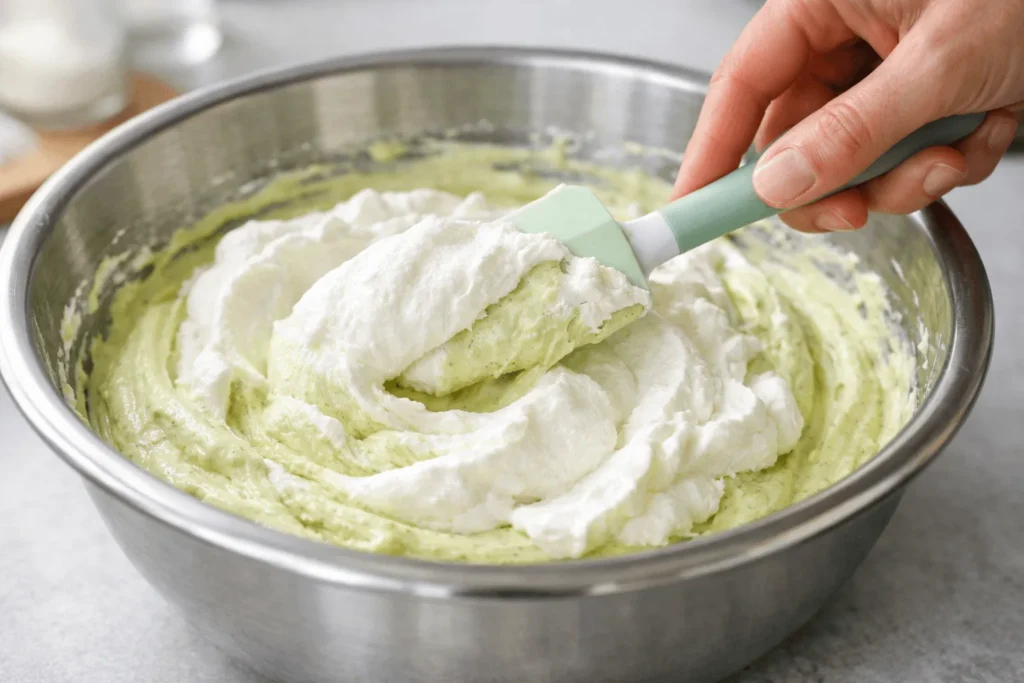 مرحله چهارم: اضافه کردن خامه به مواد پنیری