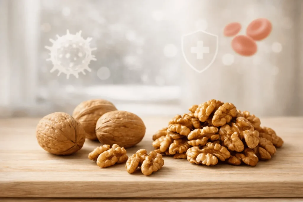 گردو سرشار از  ویتامین B6 است.