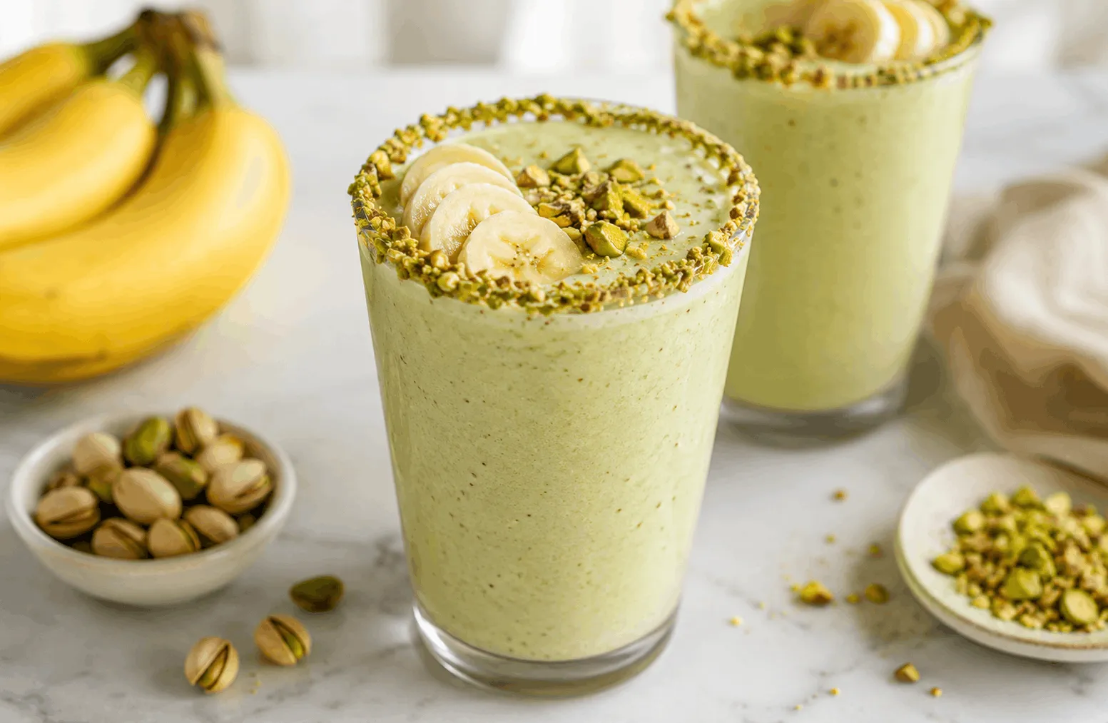 طرز تهیه شیرموز پسته خوشمزه و خامه‌ای + نکات طلایی