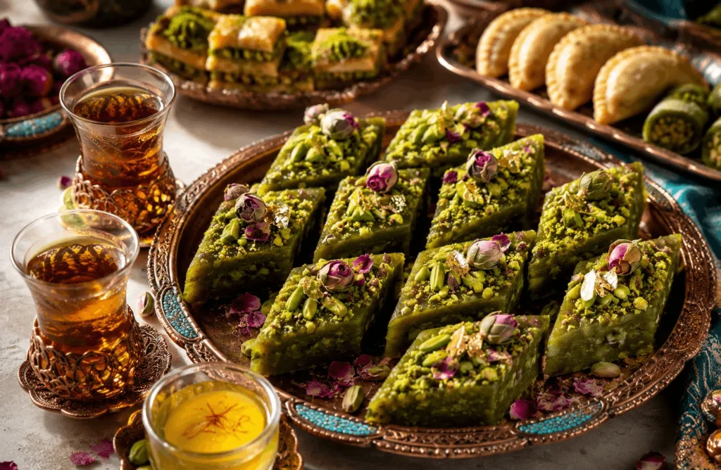 ایدههای خلاقانه برای تزئین و سرو لوز پسته خانگی