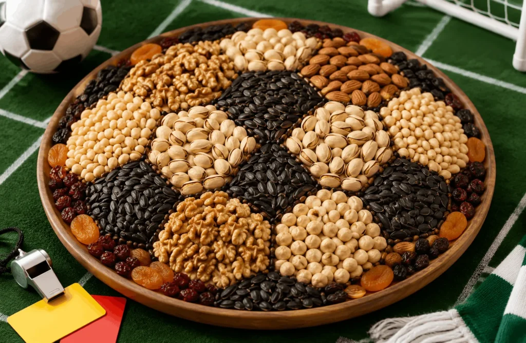 سینی مزه به شکل توپ فوتبال