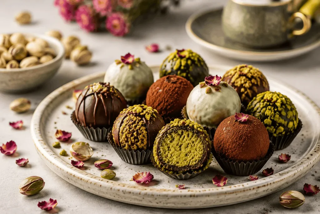 ترافل یک دسر گلوله‌ای شکل، با ریشه اروپایی است.