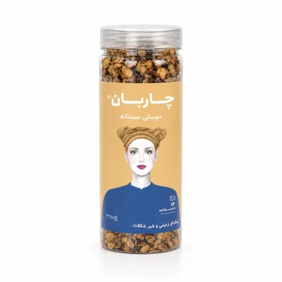 گرانولا-بادام-زمینی-و-شیر-شکلات