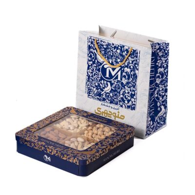 باکس هدیه آجیلی چهار مغز خام سه