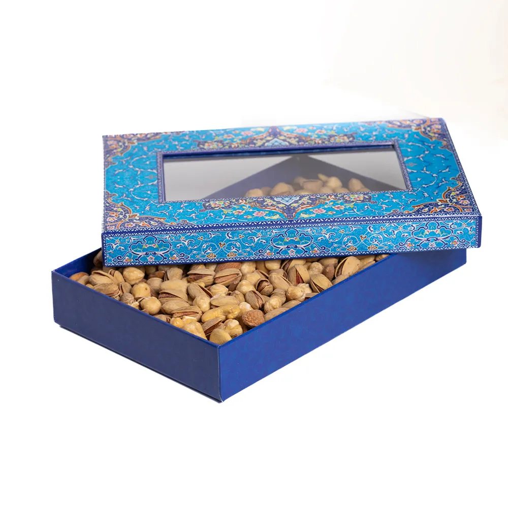 باکس هدیه آجیل چهار مغز اعلاء مینا باز باکس هدیه آجیل چهار مغز اعلاء مینا باز