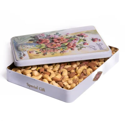 باکس هدیه حلبی گلدان باز