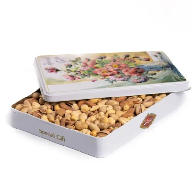 باکس هدیه گلدان چهار مغز اعلاء باز