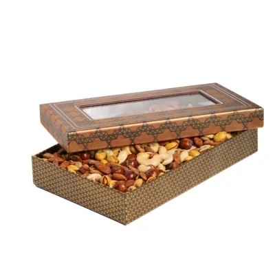 پک هدیه آجیل ممتاز خاتم پنجره دار باز