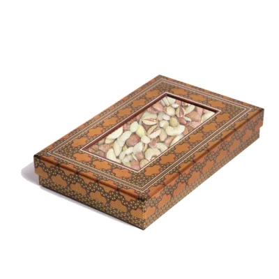 پک هدیه آجیل ممتاز خاتم پنجره دار بسته