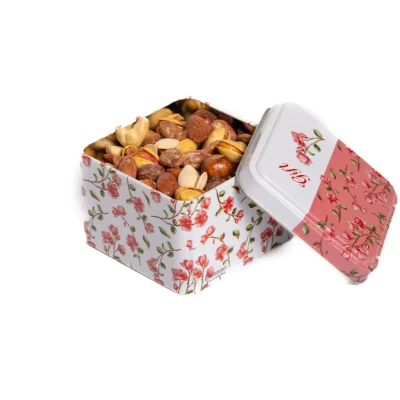 پک هدیه فلزی آجیل ممتاز گلریز باز