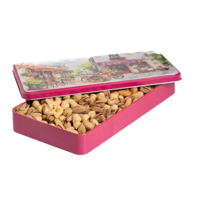 پک هدیه فلزی آجیل چهار مغز اعلاء کافه باز