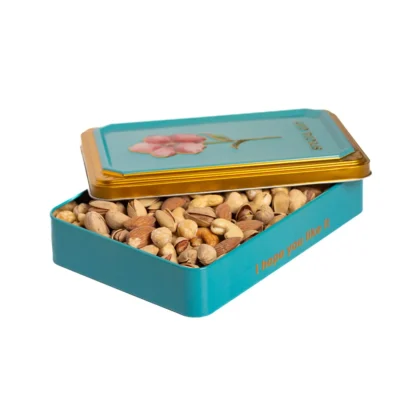 پک هدیه چهار مغز اعلاء تک گل فیروزه ای باز