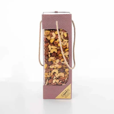 پک-هدیه-ی-سازمانی-آجیل-ممتاز-(ایستاده-چرمی)صورتی